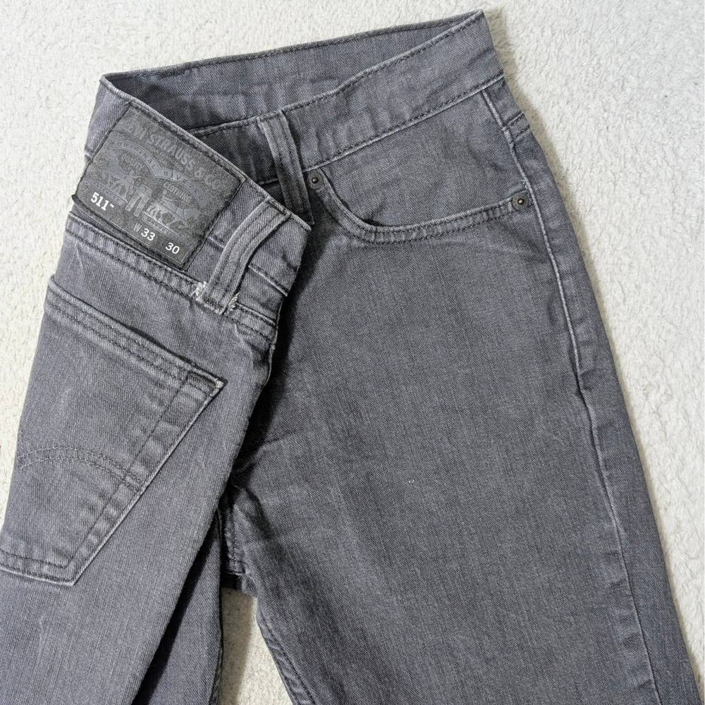 Levi's Jeans Mens 33/30 (27.5" ins) Grey 511 Slim Fit Stretch Denim‎ Pants